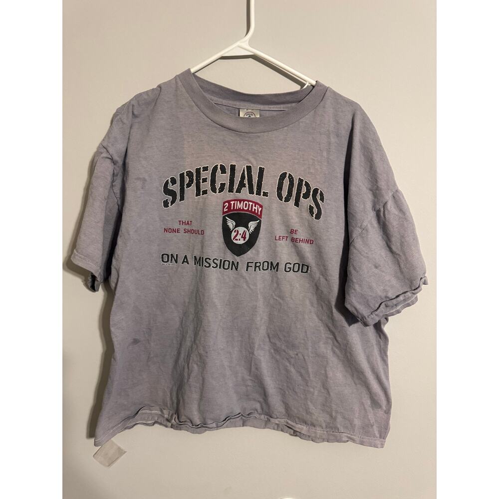 Vintage Delta “Special Ops” Christian T-Shirt XL – 2 Timothy 2:4 Bible Verse Tee